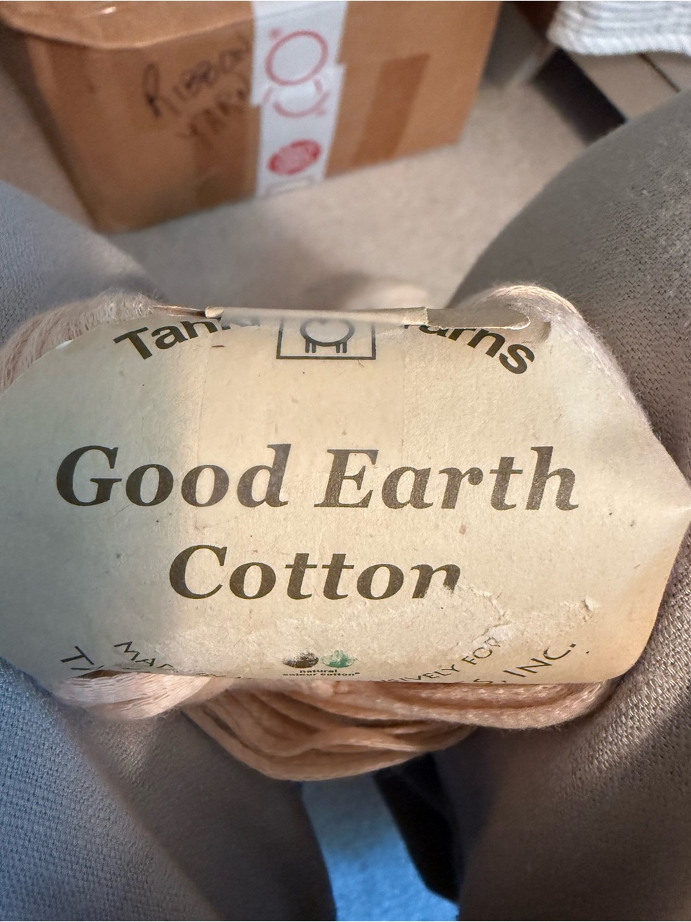 Yarn, Tahki Good Earth Cotton Yarn in Light Beige -